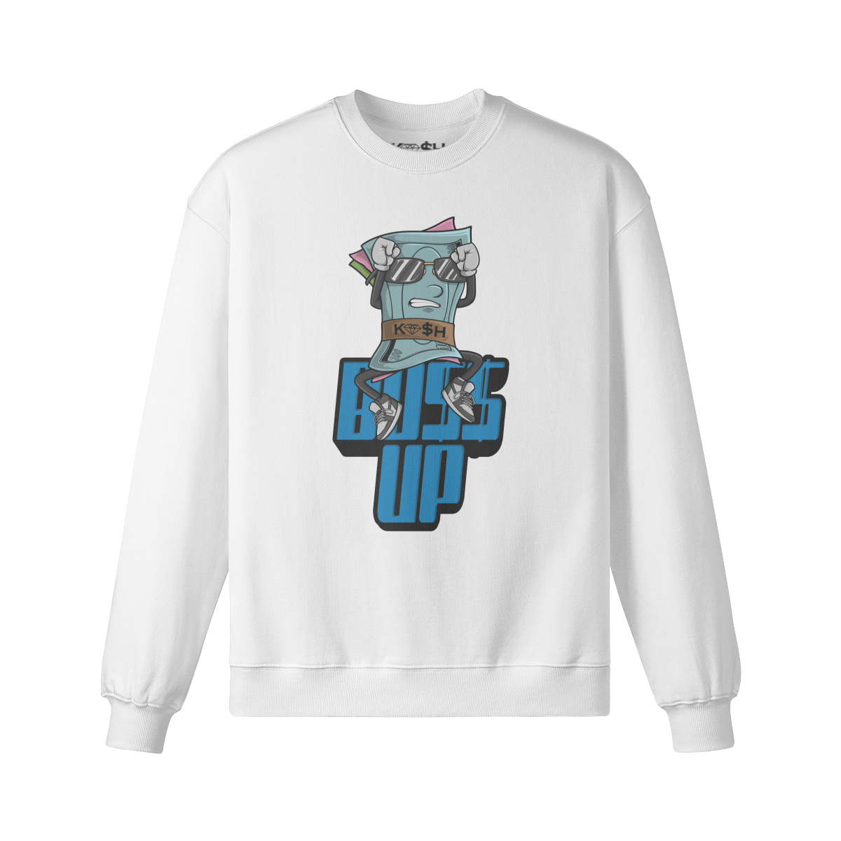 Boss Up Crewneck-White