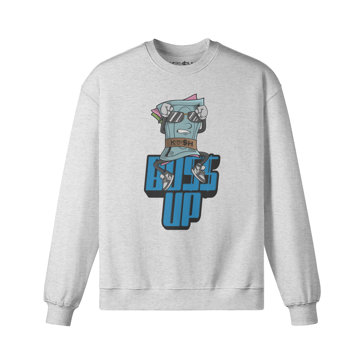 Boss Up Crewneck-Heather Grey