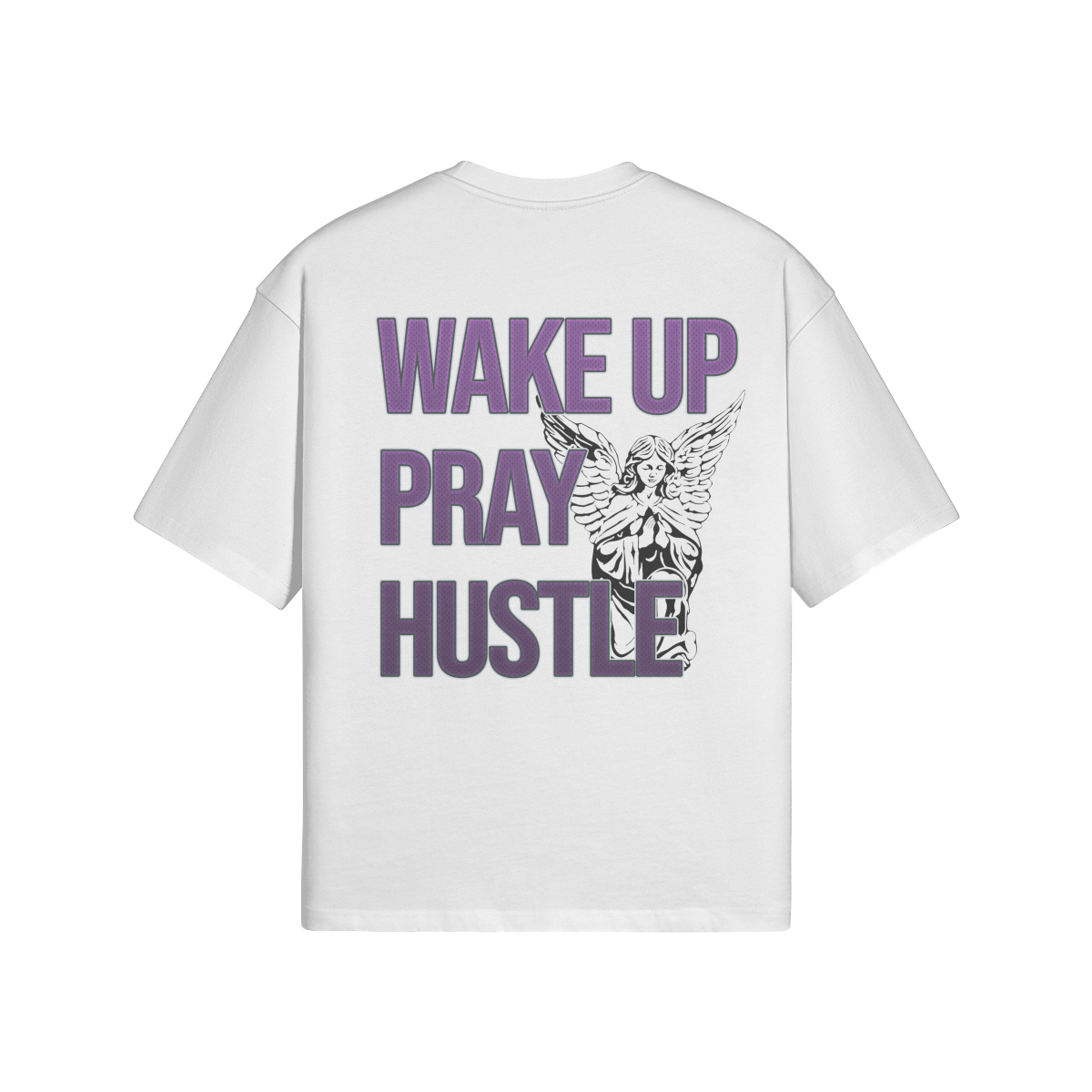 Wake up, Pray, and Hustle Tee-White